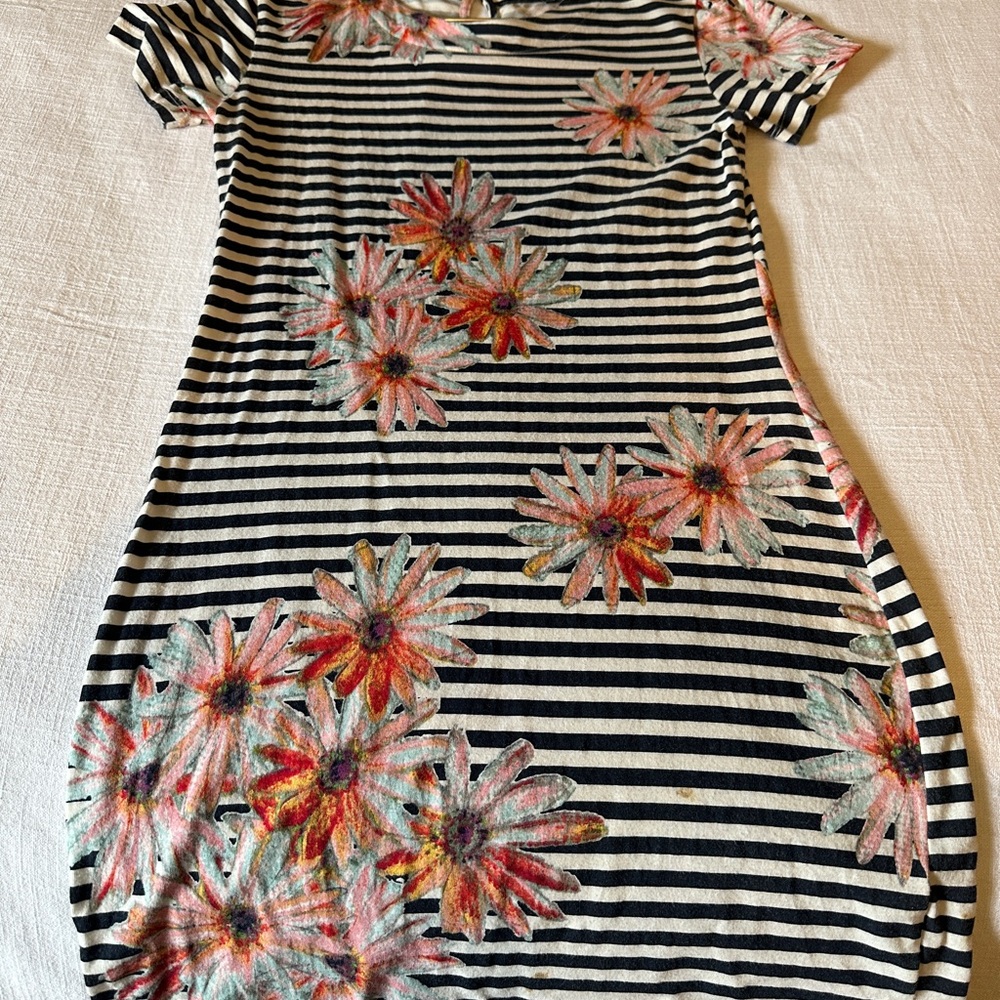 Striped Floral Dress